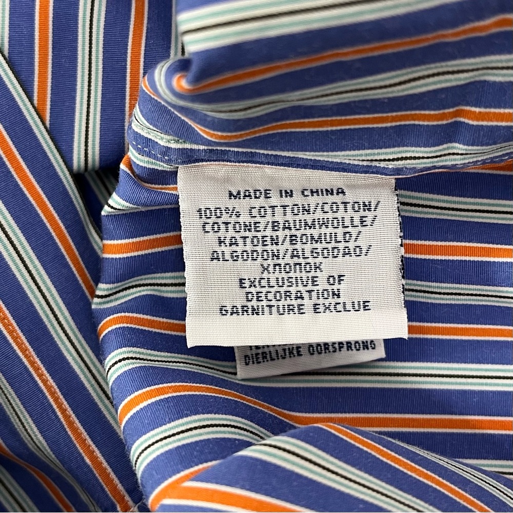 EUC Polo Ralph Lauren Men’s Blue Striped Casual Button Down Shirt‎ Size XXL - Picture 6 of 10